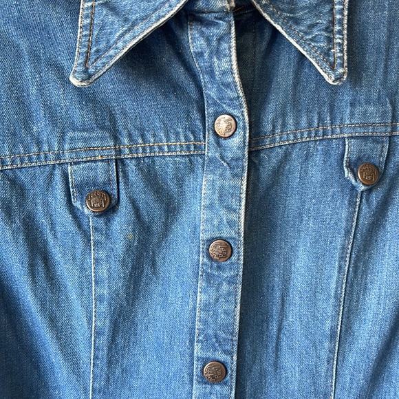 Vintage denim dress - Picture 3 of 9